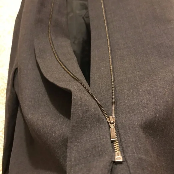 Valerie Stevens Petites Collection Gray Wool Zip Front Long Sleeve Jacket NWOT - Picture 6 of 15